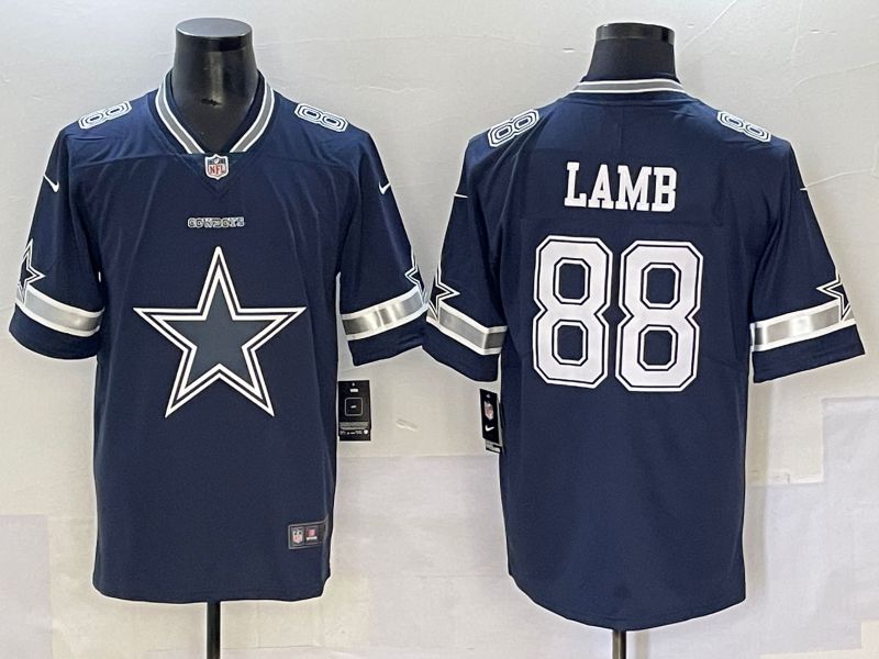 Men Dallas Cowboys #88 Lamb Blue 2025 Nike Limited NFL Jersey style 1->youth mlb jersey->Youth Jersey